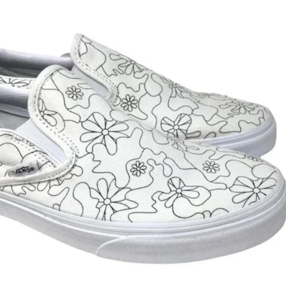Vans Classic Slip ON Camo Daisy SB Casual White Shoes Men's Size VN0A33TB9HZ - Picture 7 of 10